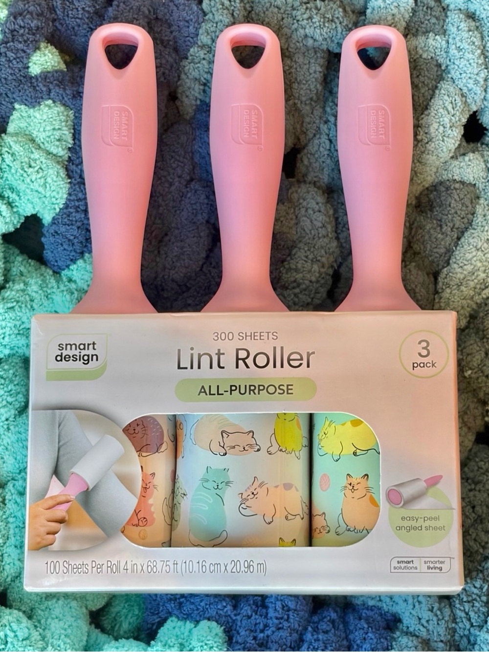 Colorful Pink Cats - Lint Roller x3 Pack